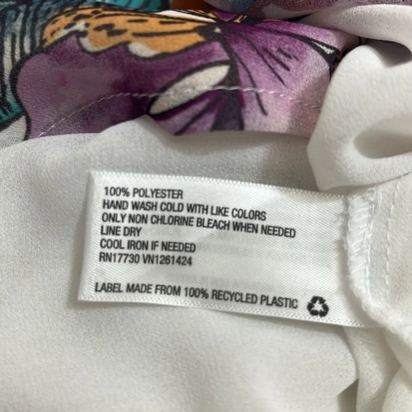 Xhilaration Multicolor Floral Fringe Summer Beach Kimono Coverup - Picture 9 of 9